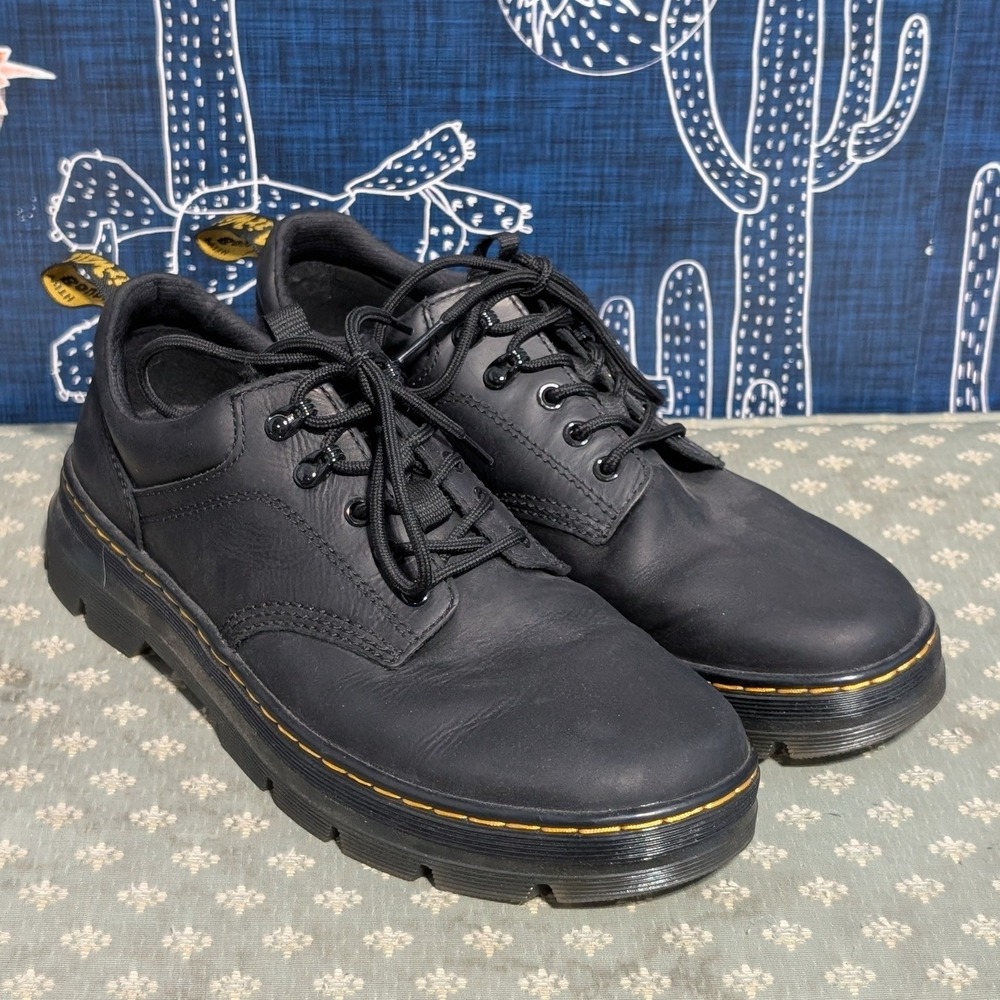 Dr. Martens Leather Reeder Wyoming Utility Low Top Shoes Black Men's Size 11
